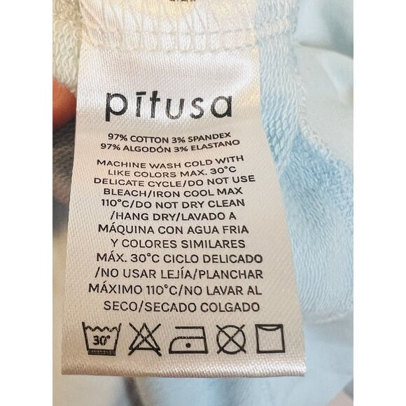 Pitusa Inca Pullover Sweatshirt Size Standard (M/L) Oversized Blue Pima Cotton - Picture 8 of 9